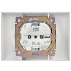 Розетка 2-м SKANDY 10А без заземл. защ. штроки в сборе SK-R09W арктич. бел. IEK SK-R23-10-K01-F
