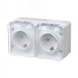 Розетка 2-м ОП AtlasDesign Profi54 16А IP54 250В с заземл. защ. шторки бел. SE ATN540126