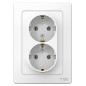 Розетка 2-м СП Blanca 16А IP20 250В с заземл. без защ. шторок бел. SE BLNRS001021