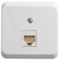 Розетка компьютерная ОП Этюд RJ45 кат.5E бел. SE KOMA-001B