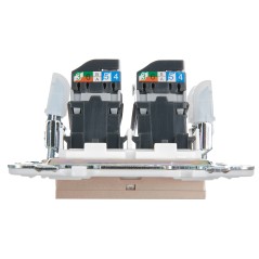 Розетка компьютерная двойная RJ45 кат.5E SKANDY SK-K03Sa песочн. IEK SK-K20-1-K98