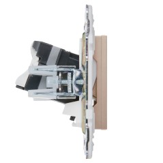 Розетка компьютерная двойная RJ45 кат.5E SKANDY SK-K03Sa песочн. IEK SK-K20-1-K98