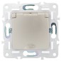 Розетка 1-м SKANDY 16А IP44 с заземл. защ. штроки с крышкой SK-R11Sh шампань IEK SK-R16-16-44-K37