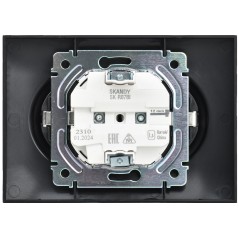 Розетка 2-м SKANDY 16А с заземл. защ. штроки в сборе SK-R07Bl черн. IEK SK-R24-16-K02-F
