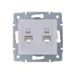 Розетка компьютерная 2-м СП Karina RJ45 механизм бел. LEZARD 707-0288-141 Розетка компьютерная 2-м СП Karina RJ45 механизм бел. LEZARD 707-0288-141