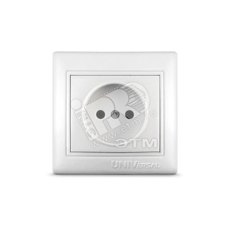 Розетка 1-м СП Севиль 16А IP20 без заземл. бел. UNIVersal С0022