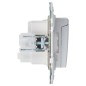 Розетка 1-м SKANDY 16А IP44 с заземл. защ. штроки с крышкой SK-R11S серебр. IEK SK-R16-16-44-K23