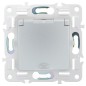 Розетка 1-м SKANDY 16А IP44 с заземл. защ. штроки с крышкой SK-R11S серебр. IEK SK-R16-16-44-K23
