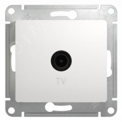 Розетка телевизионная оконечная TV 1-м СП Glossa 1дБ механизм бел. SE GSL000191