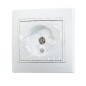 Розетка телевизионная проходная TV СП Mira бел./бел. LEZARD 701-0202-129