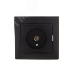 Розетка телевизионная оконечная TV Mira со вставкой черн. бархат LEZARD 701-4242-130