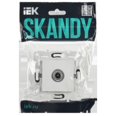 Розетка TV оконечная SKANDY SK-A12W арктич. бел. IEK SK-A10-O-K01