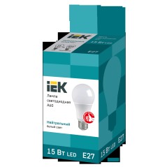 Лампа светодиодная ECO A60 15Вт грушевидная 230В 3000К E27 IEK LLE-A60-15-230-30-E27