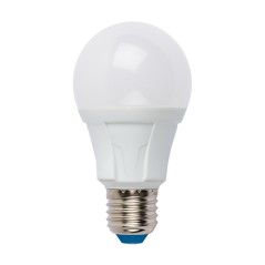 Лампа светодиодная LED-A60 8W/DW/E27/FR PLP01WH Яркая 8Вт грушевидная матовая 6500К холод. бел. E27 (упак. картон) Uniel UL-0000
