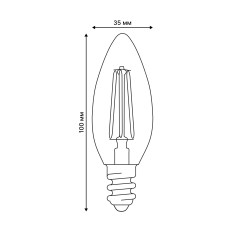 Лампа светодиодная LED-C35-9W/4000K/E14 /CL PLS02WH Sky 9Вт прозрачная 4000К нейтр. бел. E14 (упак. картон) Uniel UL-00005161