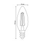 Лампа светодиодная LED-C35-9W/4000K/E14 /CL PLS02WH Sky 9Вт прозрачная 4000К нейтр. бел. E14 (упак. картон) Uniel UL-00005161