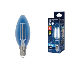 Лампа светодиодная LED-C35-9W/4000K/E14 /CL PLS02WH Sky 9Вт прозрачная 4000К нейтр. бел. E14 (упак. картон) Uniel UL-00005161