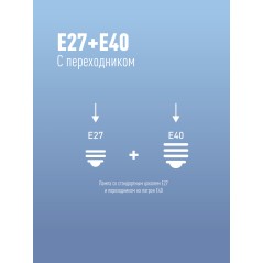 Лампа светодиодная высокомощная 40Вт цилиндр 6500К холод. бел. E27 3650лм 176-240В Космос LksmHWLED40WE2765