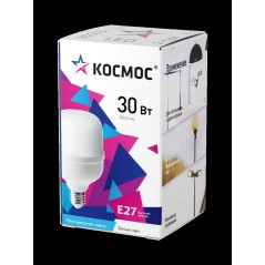 Лампа светодиодная HВтLED 30Вт 220В E27 4500К Космос LksmHWLED30WE2745