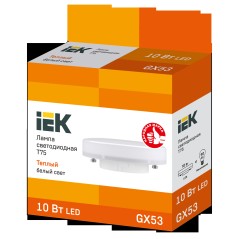 Лампа светодиодная ECO T75 таблетка 10Вт 230В 3000К GX53 IEK LLE-T80-10-230-30-GX53