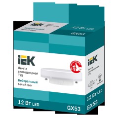 Лампа светодиодная Eco 12Вт T75 таблетка 4000К нейтр. бел. GX53 230В IEK LLE-T80-12-230-40-GX53