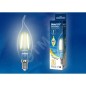 Лампа светодиодная LED-CW35-5W/WW/E14/CL/DIM GLA01TR форма "свеча на ветру" прозр. Air свет теплый бел. 3000К упак. картон. димм