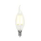 Лампа светодиодная LED-CW35-5W/WW/E14/CL/DIM GLA01TR форма "свеча на ветру" прозр. Air свет теплый бел. 3000К упак. картон. димм
