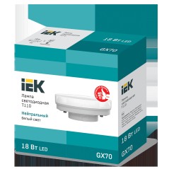 Лампа светодиодная 18Вт T110 таблетка 4000К нейтр. бел. GX70 230В IEK LLE-T110-18-230-40-GX70
