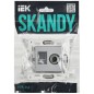 Розетка двойная TV+RJ45 кат.5E SKANDY SK-A14S серебр. IEK SK-AK20-1-K23