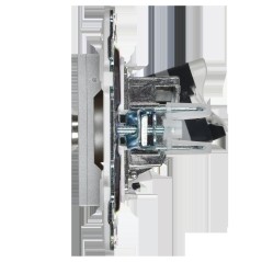 Розетка двойная TV+RJ45 кат.5E SKANDY SK-A14S серебр. IEK SK-AK20-1-K23
