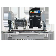 Розетка двойная TV+RJ45 кат.5E SKANDY SK-A14S серебр. IEK SK-AK20-1-K23