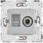 Розетка двойная TV+RJ45 кат.5E SKANDY SK-A14S серебр. IEK SK-AK20-1-K23