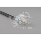 Кабель витая пара F/UTP кат.3 25 пар 24 AWG ОЖ solid экран-фольга с метал. тросом внешн. UV PE FUTP25-C3-S24-SW-OUT-PE-BK черн. 