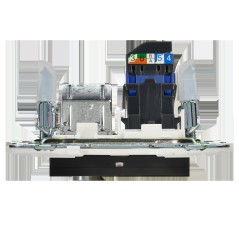Розетка двойная TV+RJ45 кат.6E SKANDY SK-A15Bl черн. IEK SK-AK20-2-K02