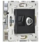 Розетка двойная TV+RJ45 кат.5E SKANDY SK-A14Bl черн. IEK SK-AK20-1-K02