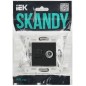 Розетка двойная TV+RJ45 кат.5E SKANDY SK-A14Bl черн. IEK SK-AK20-1-K02