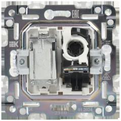 Розетка двойная TV+RJ45 кат.5E SKANDY SK-A14Bl черн. IEK SK-AK20-1-K02