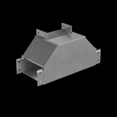 Отвод для лотка Т-образ. вертикал. вверх с разворотом трассы на 90град. 400х100 "ПЛЮС" TDNplus90-100-400 INOX304 КМ PL6288