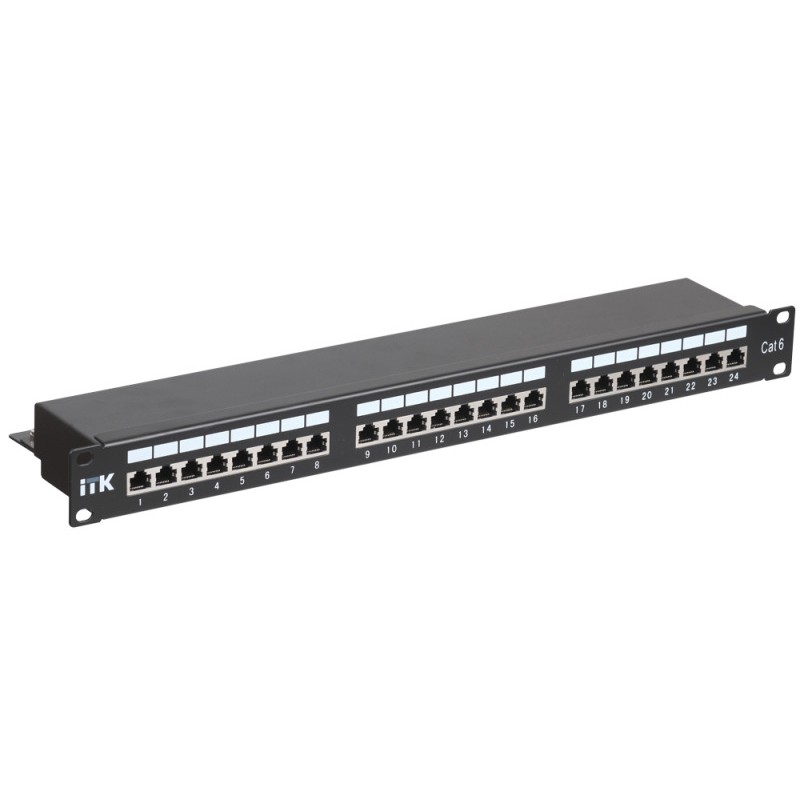 Патч-панель 1U кат.6 STP 24 порта (IDC Dual) ITK PP24-1UC6S-D05