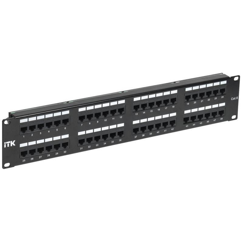 Патч-панель 2U кат.6 UTP 48 портов (Dual IDC) ITK PP48-2UC6U-D05