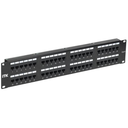Патч-панель 2U кат.6 UTP 48 портов (Dual IDC) ITK PP48-2UC6U-D05