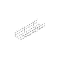 Лоток проволочный 400х80 L3000 сталь 4мм PL80-400-3000 оцинк. КМ LO26666