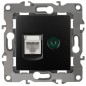 Розетка компьютерная + телевизионная Эра12 12-3110-05 RJ45 + TV IP20 антрацит Эра Б0027445