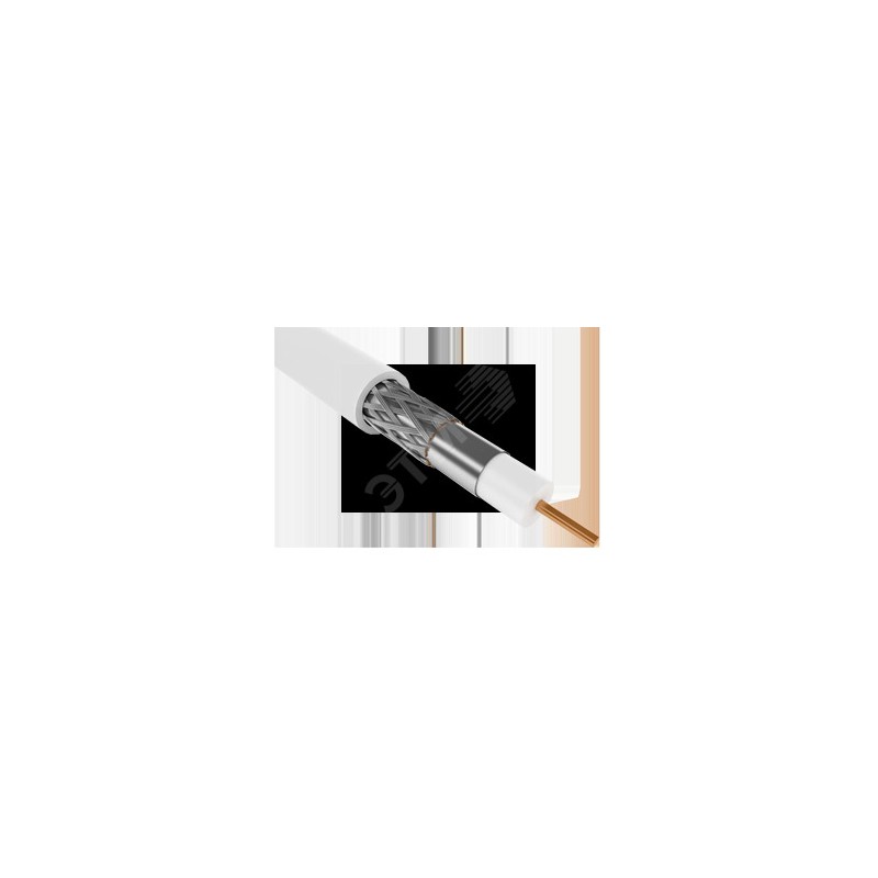 Кабель коаксиальный RG59 CCS 75Ом FPE PVC бел. (100м) GENERICA CC1-R5F1-111-100-G Кабель коаксиальный RG59 CCS 75Ом FPE PVC бел. (100м) GENERICA CC1-R5F1-111-100-G