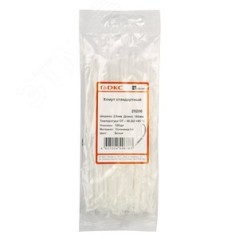 Хомут кабельный 2.5х160 полиамид бел. (уп.100шт) DKC 25206SR