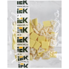 Площадка самоклеящаяся 20х20 под хомуты бел. (уп.100шт) IEK UHP30-20-100
