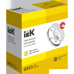 Светильник накладной под лампу GX53 хром матов. IEK LUPB0-GX53-1-K27