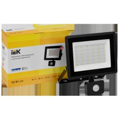 Прожектор светодиодный СДО 06-50Д 6500К IP54 с ДД черн. IEK LPDO602-50-65-K02