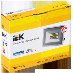 Прожектор светодиодный СДО 06-30 6500К IP65 бел. IEK LPDO601-30-65-K01