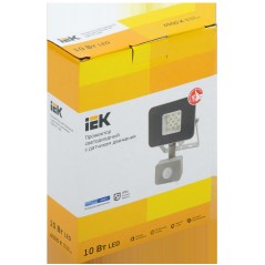 Прожектор светодиодный СДО 07-10Д 10Вт 6500К IP54 с датчиком движ. сер. IEK LPDO702-10-K03